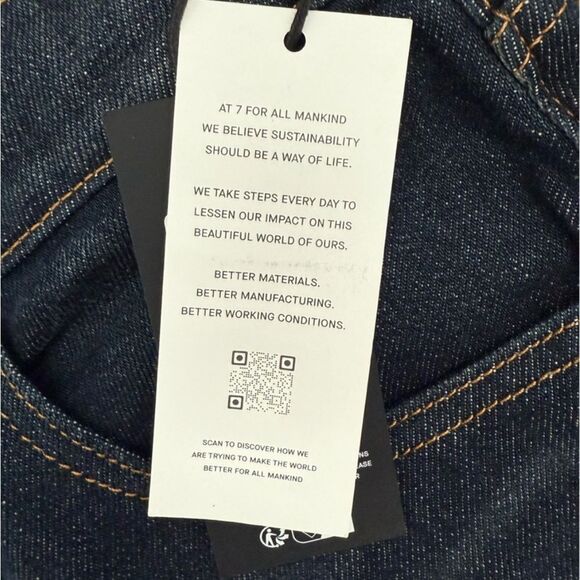 7 For All Mankind The Straight Classic Dark Blue Jeans Los Angeles Men’s Size 30 - Picture 6 of 15